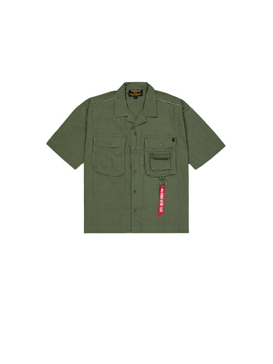 Alpha Industries Alpha Industries Koszula Aloha Safari Shirt Zielony Loose Fit