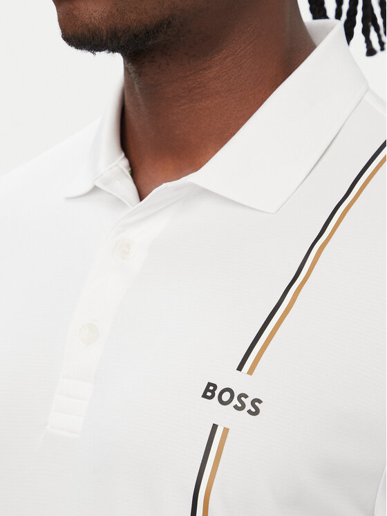 BOSS BOSS Polo majica PL_TOC Game 3 50563363 Bela Regular Fit