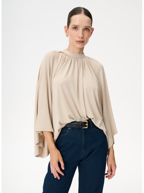 LEBRAND LEBRAND Bluzka Paloma Beżowy Regular Fit