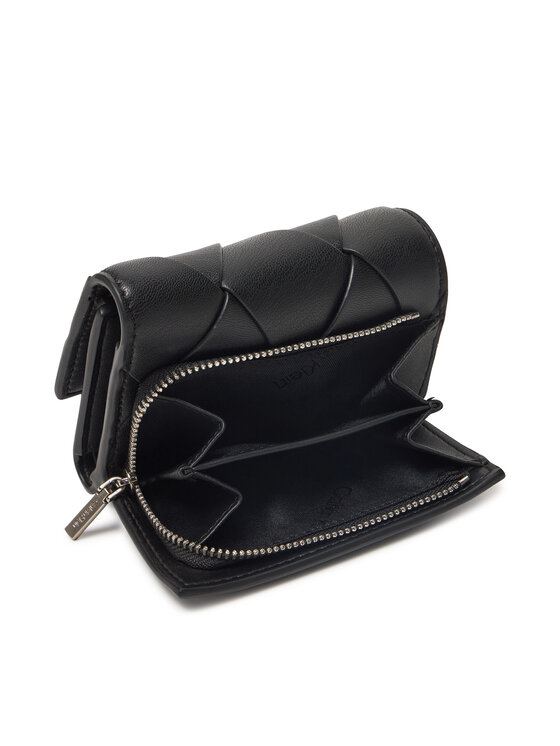 Calvin Klein Calvin Klein Ženska denarnica Ck Woven Small Trifold K60K612953 Črna