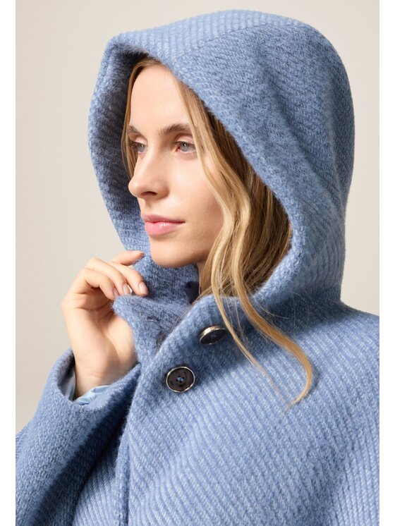 Oltre Oltre Cappotto 8157J000227N004 Turchese Baggy Fit