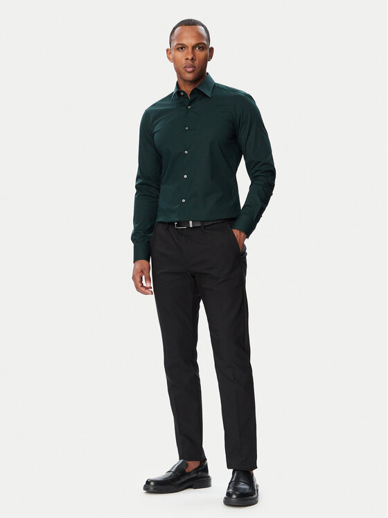 BOSS BOSS Camicia H-Hank 50469345 Verde Slim Fit