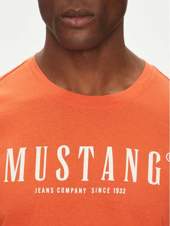 Mustang Mustang T-Shirt Austin 1016264 Pomarańczowy Regular Fit
