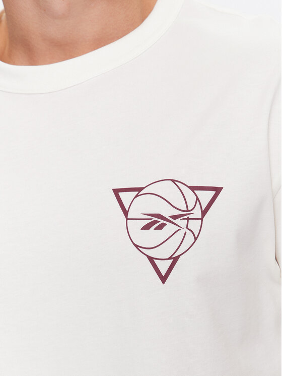 Reebok Reebok T-Shirt Basketball IL4428 Bílá Regular Fit