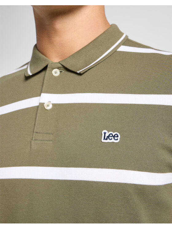 Lee Lee Polo 112363858 Zielony Regular Fit