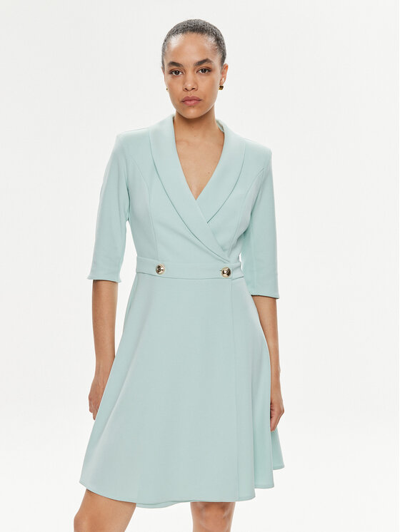 Rinascimento Rochie cocktail CFC0118280003 Albastru A-Line Fit