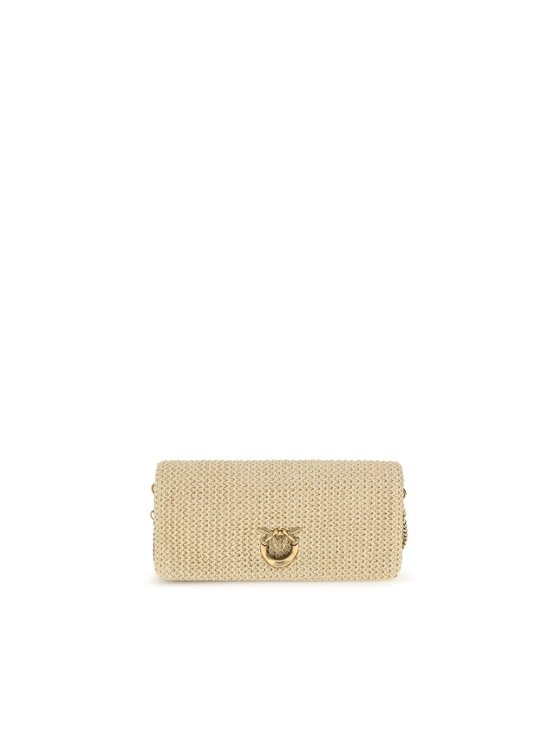 PINKO PINKO Torebka Beige Polypropylene Shoulder Beżowy