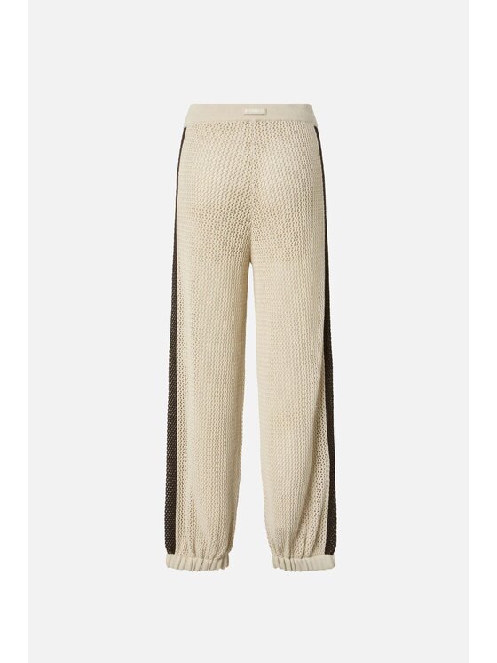 PINKO PINKO Kalhoty z materiálu joggery Nebulosa Pantalone Béžová Regular Fit