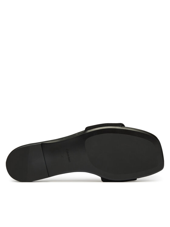 Calvin Klein Calvin Klein Klapki Square Flat Sndl Canvas Hw HW0HW03129 Czarny