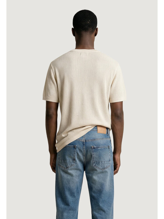 Antony Morato Antony Morato Maglione REGULAR FIT WITH MATT FOAM LOGO PRINT Bianco Regular Fit