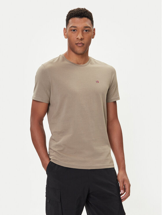 Napapijri Napapijri Тишърт Salis NP0A4H8D Бежов Regular Fit