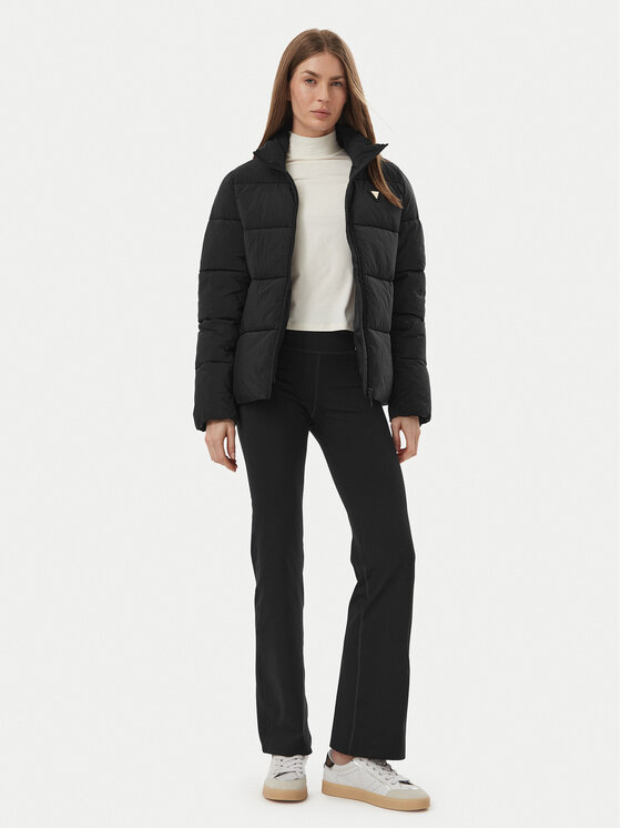 Guess Guess Pūkinė striukė New Claudia V4YL03 WFUD0 Juoda Regular Fit