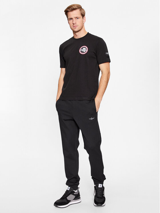 Aeronautica Militare Aeronautica Militare T-shirt 232TS2143J611 Crna Comfort Fit