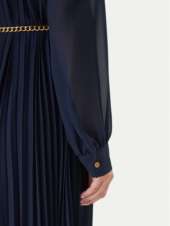 MICHAEL Michael Kors MICHAEL Michael Kors Srajčna obleka MF5838A7R3 Mornarsko modra Regular Fit