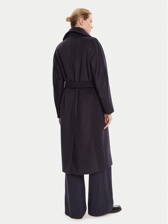 Weekend Max Mara Weekend Max Mara Gyapjú kabát Resina 2525016031 Sötétkék Regular Fit