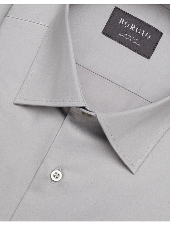 Borgio Borgio Koszula simeria Szary Slim Fit