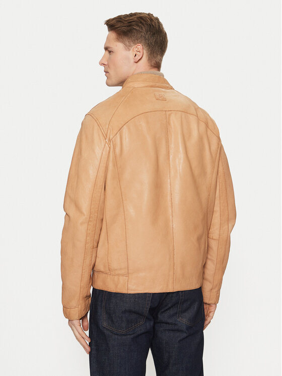 Milestone Milestone Шкіряна куртка Winston 511099 60600 Коричневий Regular Fit