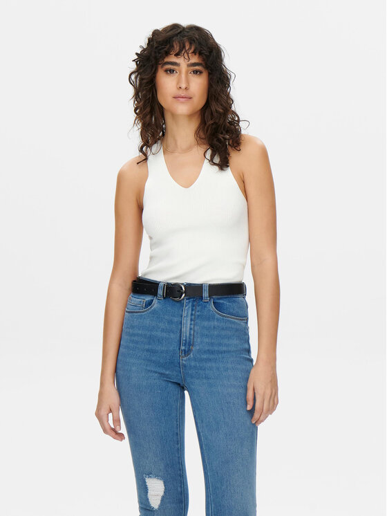 JDY JDY Top Sabrina 15258897 Bílá Slim Fit