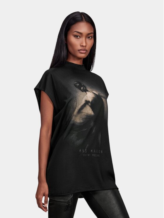 MADE BY SOCIETY MADE BY SOCIETY T-Shirt Tricou Le Quotidien - T27900 Czarny Basic Fit