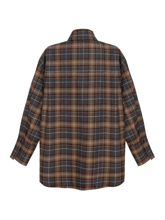 Magda Matyja Magda Matyja Koszula ALABAMA SHIRT Brązowy Overshirt Fit