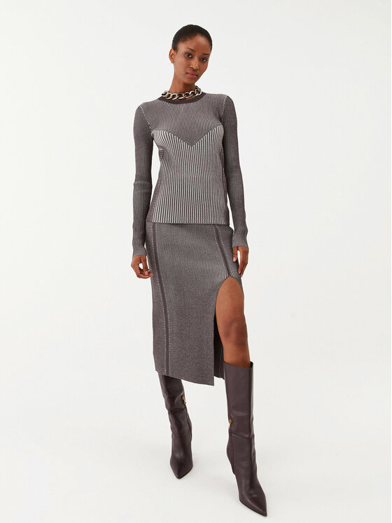Patrizia Pepe Patrizia Pepe Пуловер 8K0165/K123-J3S6 Сив Slim Fit