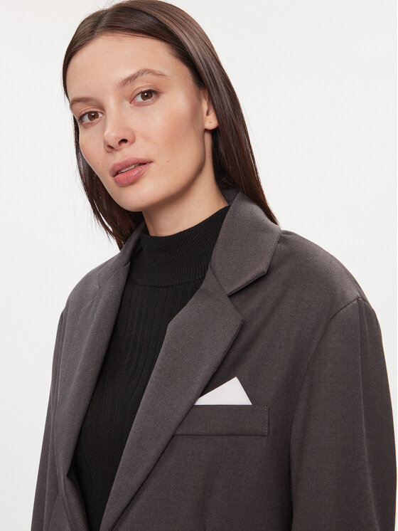 Maryley Maryley Marynarka 23IB123/52GR Szary Regular Fit