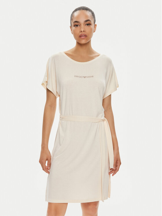 Emporio Armani Každodenné šaty 262728 4R314 00856 Écru Regular Fit