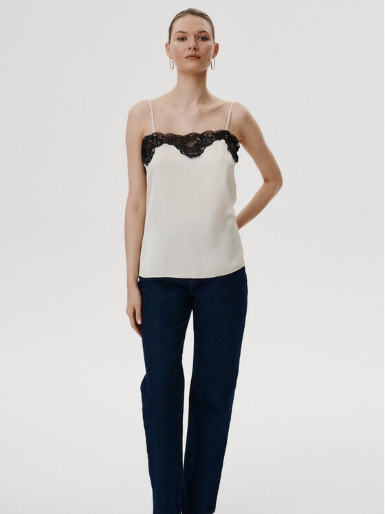 MARI PRETI MARI PRETI Top Elise Beige Regular Fit