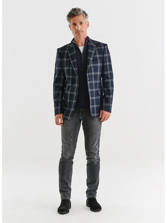 Pako Lorente Pako Lorente Marynarka P23WP-3X-009 Granatowy Slim Fit