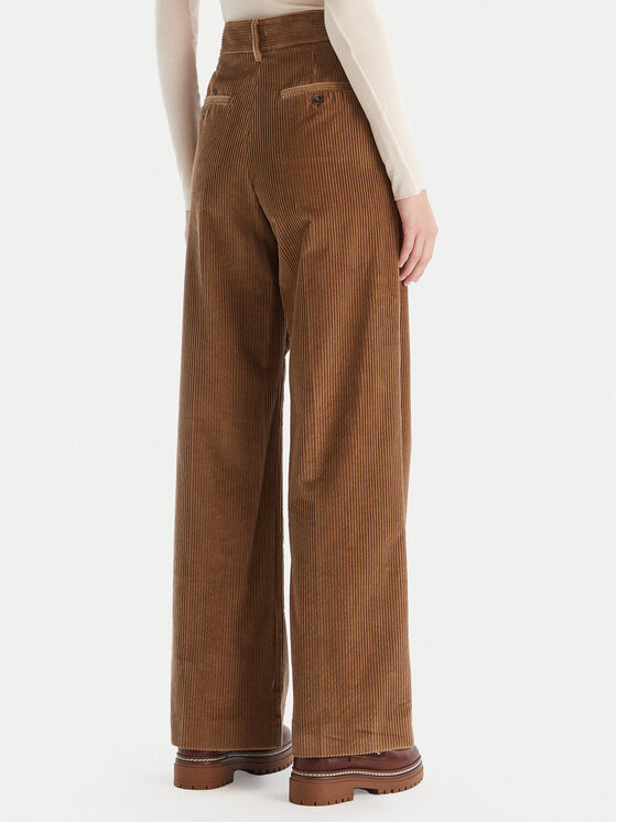 Weekend Max Mara Weekend Max Mara Spodnie materiałowe Tania 2525136092 Brązowy Wide Leg