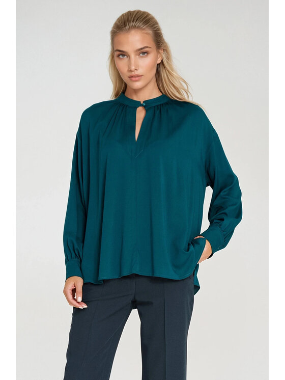 NIFE NIFE Halenka B197 Zelená Oversize