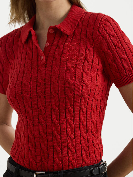LAUREN RALPH LAUREN LAUREN RALPH LAUREN Sweater 200932224012 Piros Slim Fit
