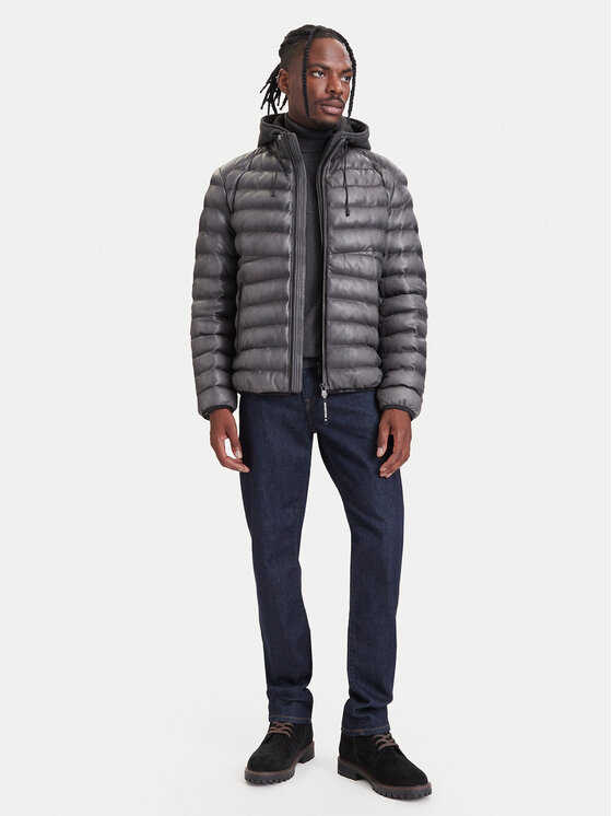 Milestone Milestone Кожено яке MSHarvey 631068 60905 Тъмносив Regular Fit