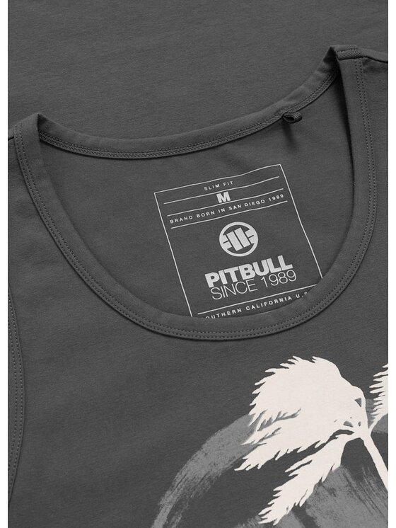PITBULL PITBULL Tank top PALMS Szary Regular Fit