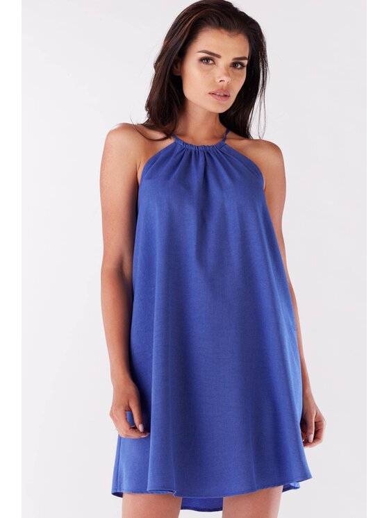 Infinite You Infinite You Sukienka letnia M133 Niebieski Basic Fit