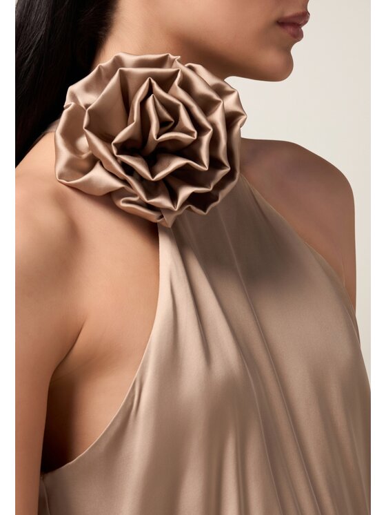 Oltre Oltre Abito da sera 7033R004988N002 Crema A-Line Fit