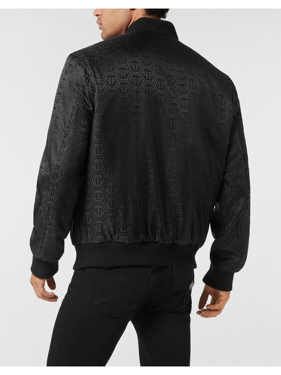 PHILIPP PLEIN PHILIPP PLEIN Kurtka bomber 26075 Czarny Regular Fit