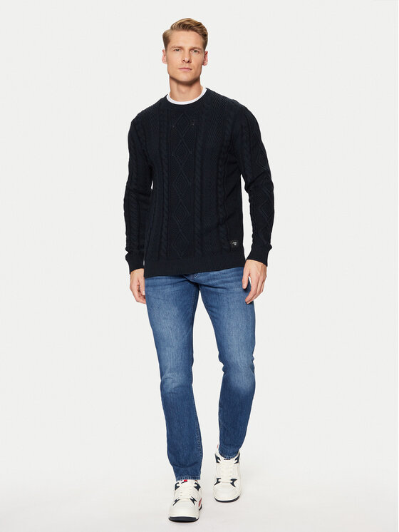 s.Oliver s.Oliver Džemper 2152198 Tamnoplava Regular Fit