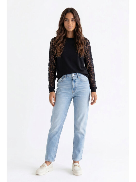 FIGL FIGL Blúzka M1352 Čierna Regular Fit