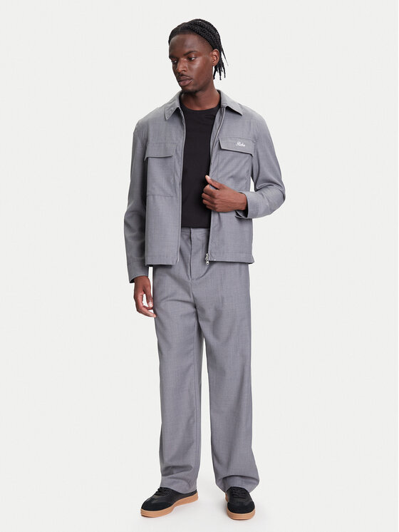 Robe di Kappa Robe di Kappa Hemdjacke Robe Giovani Gafsa 67124CW Grau Regular Fit