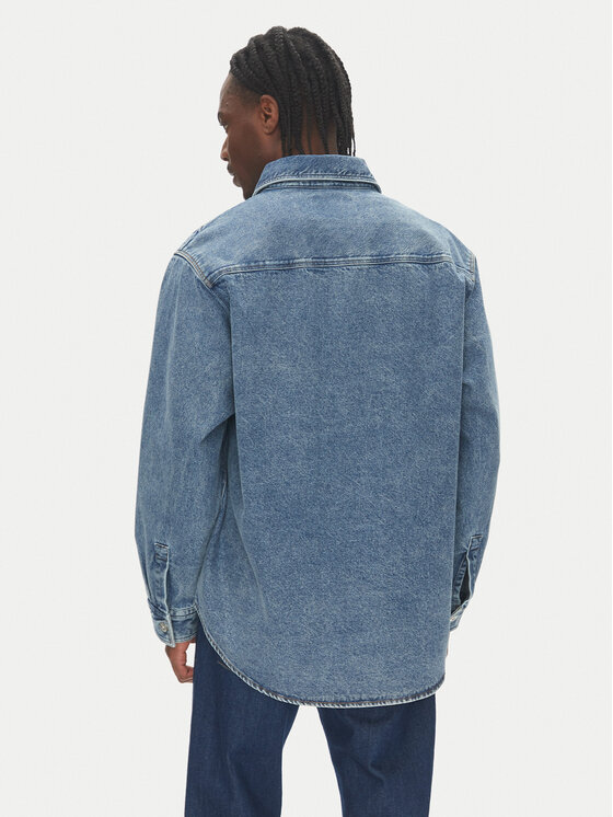 HUGO HUGO džínsová košeľa Ebolt 50513853 Tmavomodrá Oversize