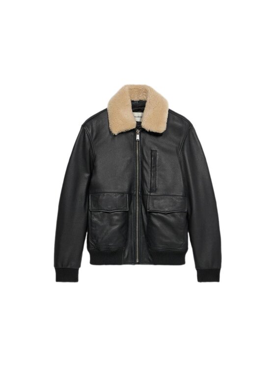 Trussardi Trussardi Giacca di pelle R306M000009N033 Nero Regular Fit