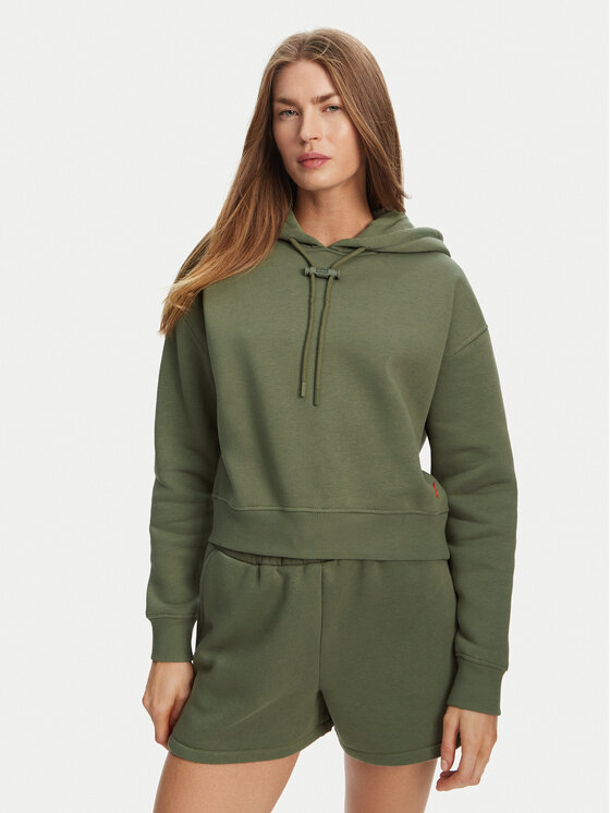 Hunter Hunter Mikina Liza HARW0044242 Khaki Cropped Fit