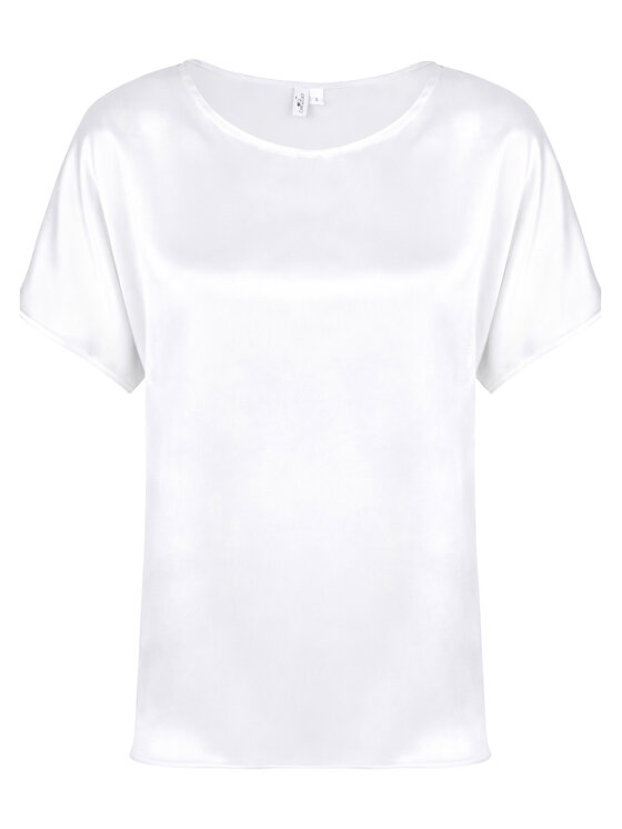 Cat&Cat Cat&Cat T-Shirt silk satin Bílá Regular Fit