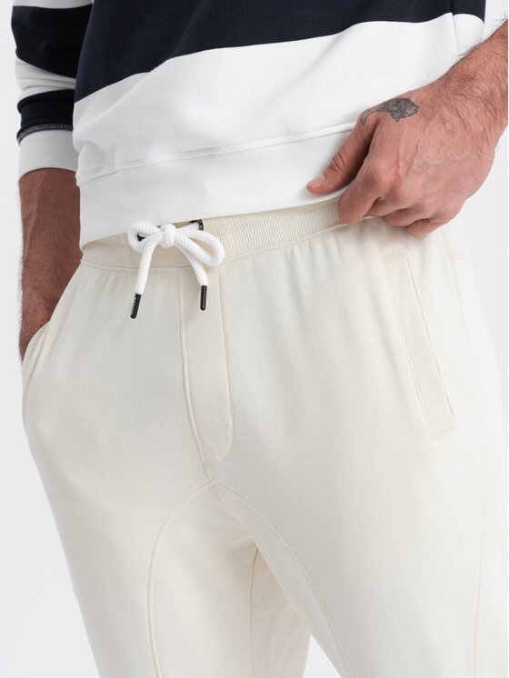 Ombre Ombre Joggery OM-PABS-0173 Beżowy Regular Fit