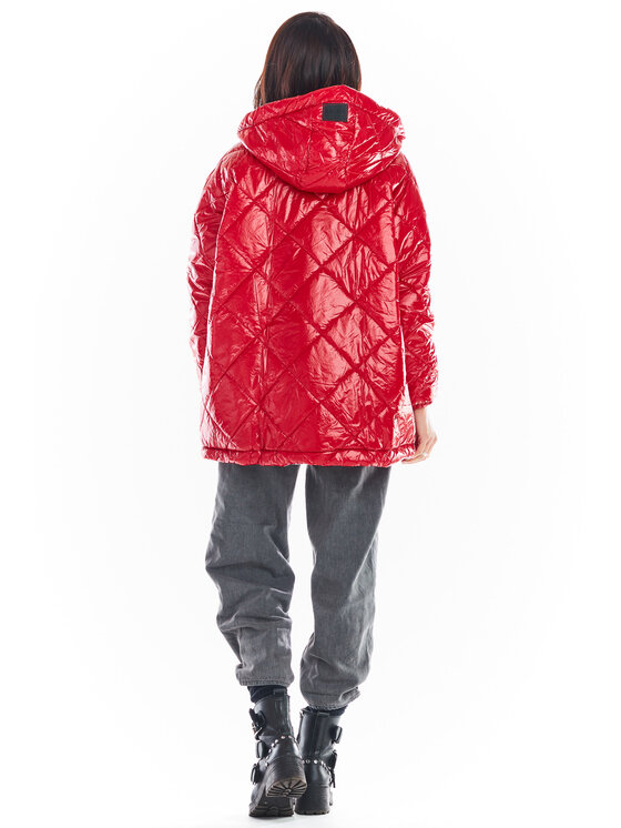 Awama Awama Kurtka damska A385 Czerwony Basic Fit