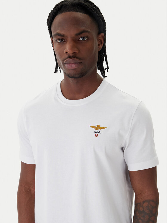 Aeronautica Militare Aeronautica Militare Tricou 261TS1580UJ00372 Alb Regular Fit