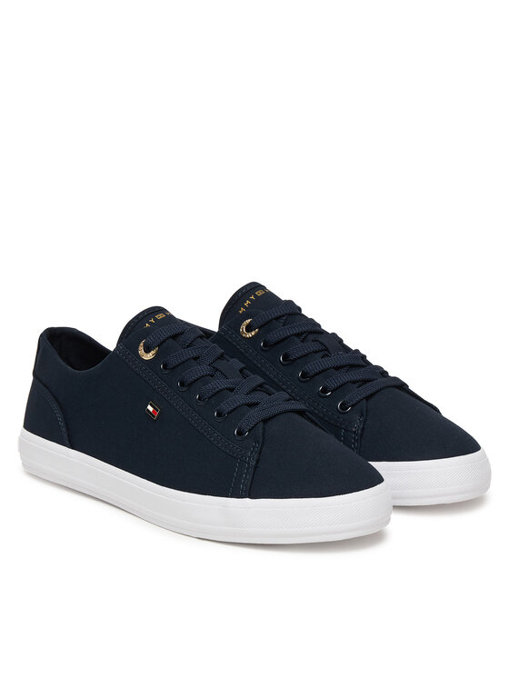 Tommy Hilfiger Tommy Hilfiger Sneakersy Th Foxing Sneaker Canvas FW0FW09170 Granatowy