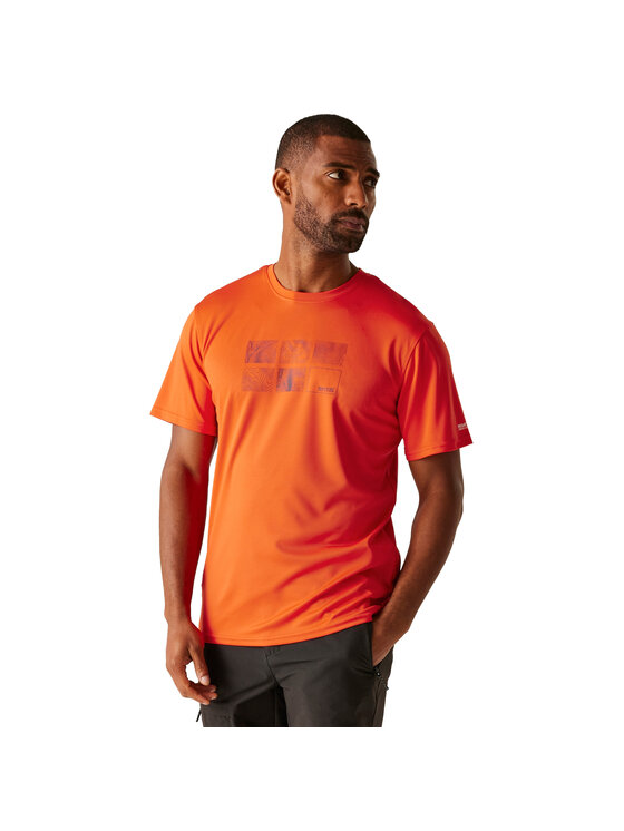 Regatta Regatta T-Shirt Fingal IX Pomarańczowy Short Fit