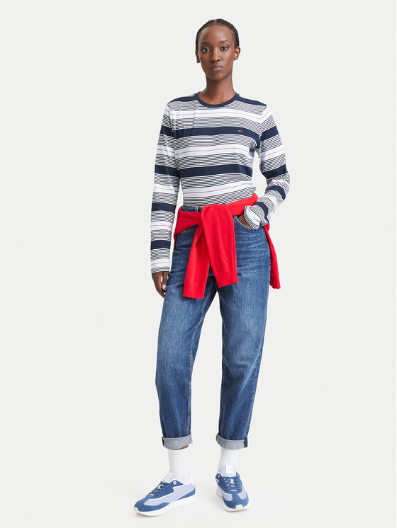 Tommy Jeans Tommy Jeans Bluză Reg Ess Jersey DW0DW23562 Bleumarin Regular Fit